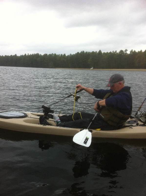 Look what he caught on his anchor! near Auburn